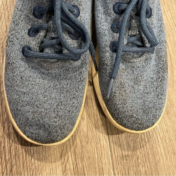 ALLBIRDS The Wool Runners Blue Heathered Wool Sneakers - Picture 7 of 10